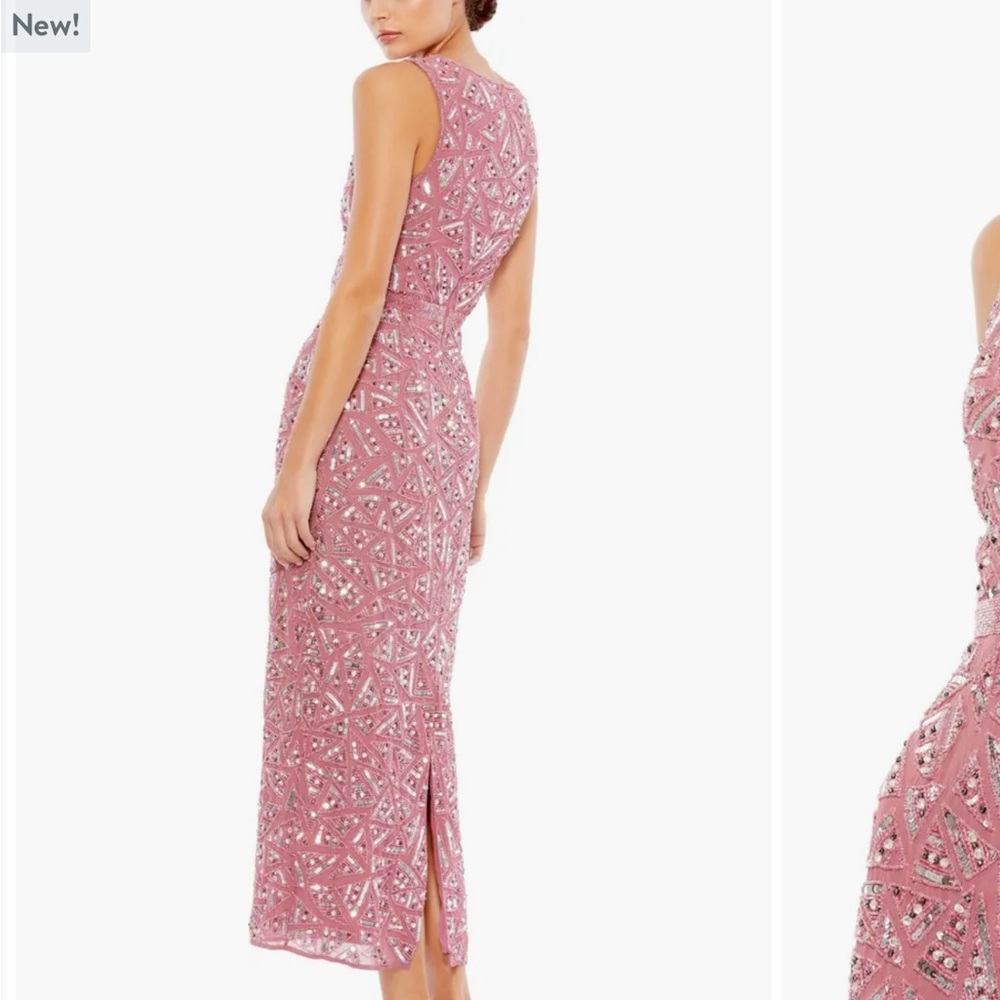 Mac Duggal Pink Sequin Sheath Dress - Picture 8 of 8